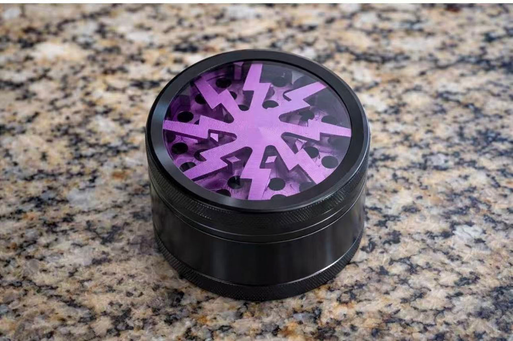 Purple 2.5" 4-Piece Aluminum Spice & Herb Grinder – Heavy Duty Metal Kitchen Crusher