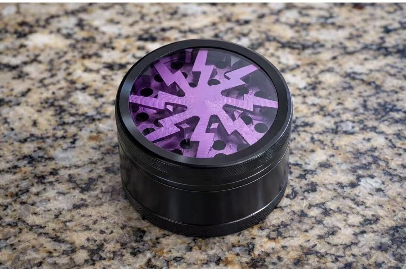 Purple 2.5" 4-Piece Aluminum Spice & Herb Grinder – Heavy Duty Metal Kitchen Crusher