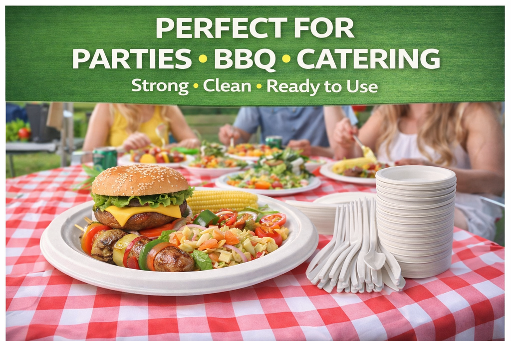 Bulk Deal – 8 Sets Compostable Plates & Cutlery (2,000 Pcs)