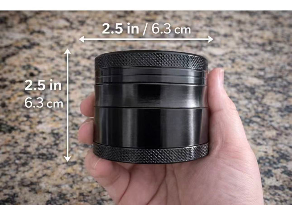 Purple 2.5" 4-Piece Aluminum Spice & Herb Grinder – Heavy Duty Metal Kitchen Crusher