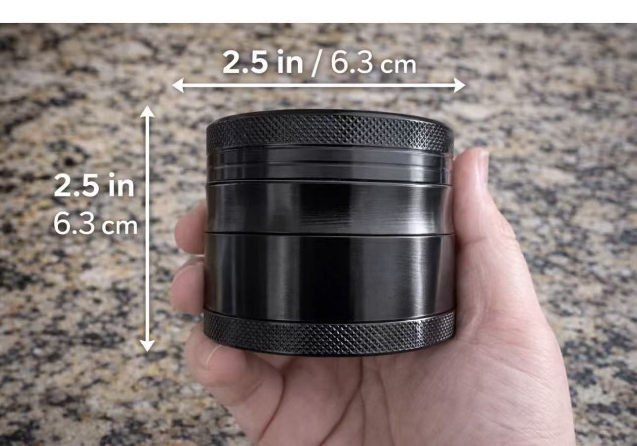 Purple 2.5" 4-Piece Aluminum Spice & Herb Grinder – Heavy Duty Metal Kitchen Crusher