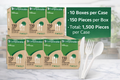 Bulk Compostable Heavy Duty Cutlery Set – 10 Boxes / 1,500 PCS
