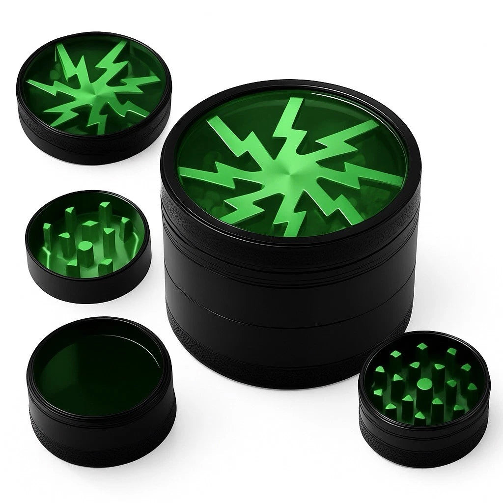 4-Layer Aluminum Spice Grinder with Magnetic Lid – Sharp Teeth, Easy Grinding